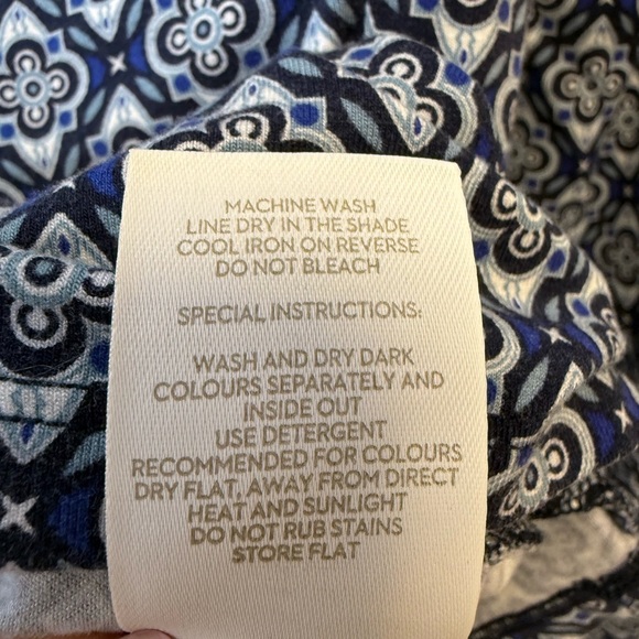 Boden ‘Elodie’ Long Sleeve Wrap Top Geometric Pattern Ruched Women’s Size 12 - Picture 10 of 10